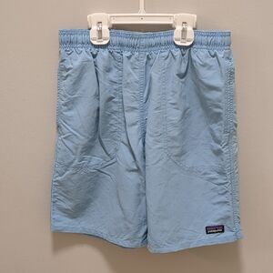 NWOT Patagonia Boys Light Blue Baggies Swim Trunks - Size Youth XL